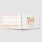 Elegante Blush Pink White Pumpkin Floral Wedding Gästebuch (Voll)