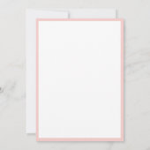 Elegante Blush Pink & White Typografy Wedding Einladung (Rückseite)