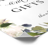 Elegante Blush Pum Bloral Cards - Zeichen Poster (Ecke)