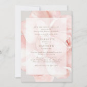 Elegante Blush Rose Beide Eltern Hochzeit Einladun Einladung (Vorderseite)