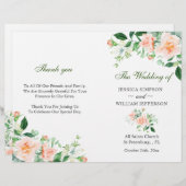 Elegante Blush Rose Gedeckte Hochzeit (Vorne/Hinten)