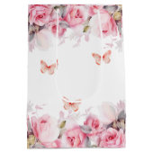 Elegante Blush-Rose Mittlere Geschenktüte (Rückseite)