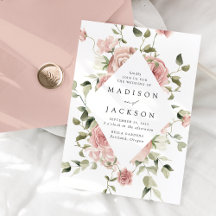 Elegante Blush Rose und Grüne Hochzeit