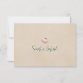 Elegante Blush & Sage Bloral Wedding Save The Date (Rückseite)