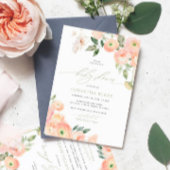 Elegante Blush & Sage Green Baby Dusche Einladung