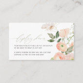 Elegante Blush & Sage Green Blume Display Dusche Begleitkarte (Vorderseite)