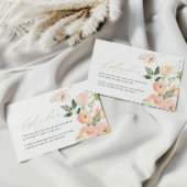 Elegante Blush & Sage Green Blume Display Dusche Begleitkarte