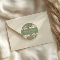 Elegante Blush Sage Green Peonies Wedding