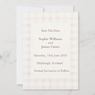 Elegante Blush-Script Save-the-Date-Karte Minima Save The Date