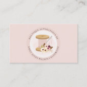 Elegante Blush Spool Needle Wasserfarbene Flora Sc Visitenkarte (Vorderseite)