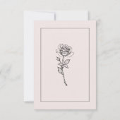 Elegante Blush und Vintage Rose RSVP Karte (Rückseite)