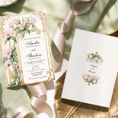 Elegante Blush Vintage Hochzeit Einladung