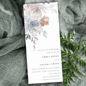 Elegante Blush Wasserfarbe Blumenpaare Dusche Einladung