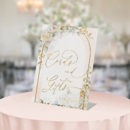 Elegante Blush Wasserfarben Blumenkarten und Gesch Sockelschild