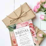 Elegante Blush Wasserfarben Brautparty Pos Ankündigungspostkarte<br><div class="desc">Elegante Aquarell Blush Bloral Bridal Dusche Einladung Postcard. Schöne Rose mit Laub auf einem dramatischen marineblauen Hintergrund. Sie können Ihre Braut-Dusche-Einladung ganz einfach mit unserem einfach zu bedienenden Designwerkzeug personalisieren. Wenn Sie Hilfe bei der Personalisierung Ihrer Brautduscheinladung benötigen, zögern Sie nicht, sich auszustrecken. Wie wir auf Facebook für neue Produkte,...</div>