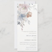 Elegante Blush Wasserfarben Verlobung Einladung (Vorderseite)