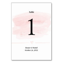 Elegante Blush Watercolor Hochzeitsstimmung Tischn