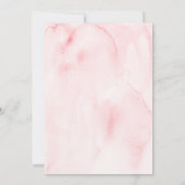 Elegante Blush Watercolor Paare Dusche Einladung (Rückseite)