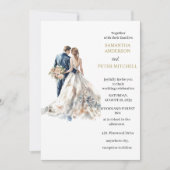 Elegante Blush Wedding Einladung (Vorderseite)