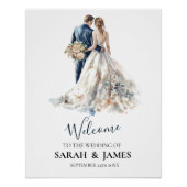 Elegante Blush Wedding Poster (Vorderseite)