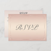 Elegante Blush Wedding RSVP Cards (Vorne/Hinten)