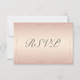 Elegante Blush Wedding RSVP Cards Karte