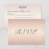Elegante Blush Wedding RSVP Cards Karte (Vorne/Hinten)