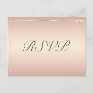 Elegante Blush Wedding RSVP Postkarten