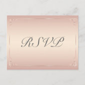 Elegante Blush Wedding RSVP Postkarten (Vorderseite)