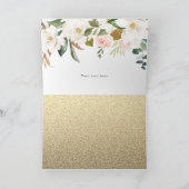 Elegante Blush & White Floral Spring Wedding Dankeskarte (Innenseite)