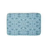Elegante Blüte Aquamarin Damask Badematte (Vorderseite)