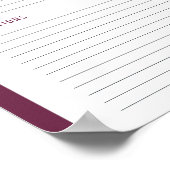 Elegante Blüte aus der Küche des weißen Rezepts Poster (Ecke)