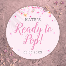 Elegante Blüte bereit zu platzen Rosa Babyparty