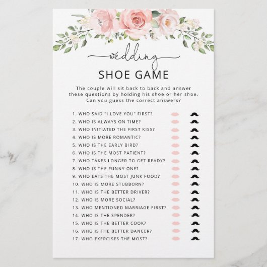 Elegante Blüte Das Hochzeitsschuhspiel (Vorderseite)