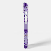 Elegante Blüte Lila Damask Case-Mate iPhone Hülle (Rückseite / Links)