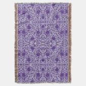 Elegante Blüte Lila Damask Decke (Vorderseite Vertikal)