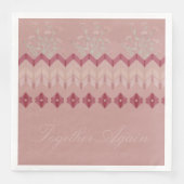 Elegante Blüte mit rosa Rosa Serviette (Vorderseite)