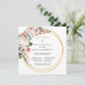 Elegante Blüten Erste Heilige Kommunion Einladung (Stehend Vorderseite)