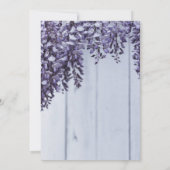 Elegante Blüten lila Rose Hochzeit mit Blumen Einladung (Rückseite)