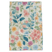 Elegante Blüten: Maßgeschneiderte Blumenkunst Mittlere Geschenktüte (Rückseite)