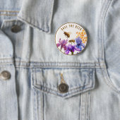 Elegante Blüten Rettete die Bienen Button (Beispiel)