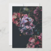 Elegante Blüten rosa Rosen Einladung Hochzeit (Rückseite)