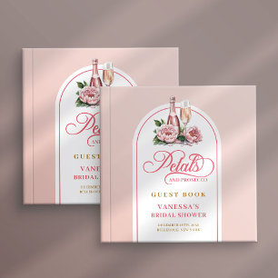 Elegante Blüten und Prosecco Chic Blush Gold Gästebuch