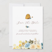 Elegante Blütenbiene Save the Date Einladung (Vorderseite)