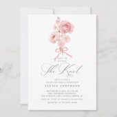 Elegante Blütenbildung Das Brautparty des Knotens Einladung (Vorderseite)