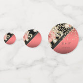 Elegante Blütenblätter, Golddiamanten, Liebe Konfetti (Vorderseiten)