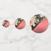 Elegante Blütenblätter, Golddiamanten, Liebe Konfetti (Rückseiten)