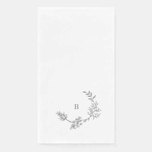 Elegante Blütenblattgedeckte Hochzeit Serviette (Vorderseite)