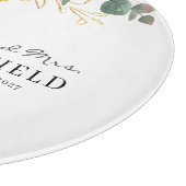 Elegante Blütenblume Eukalyptus Custom Schneidebrett (Ecke)