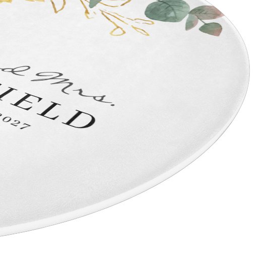 Elegante Blütenblume Eukalyptus Custom Schneidebrett (Ecke)